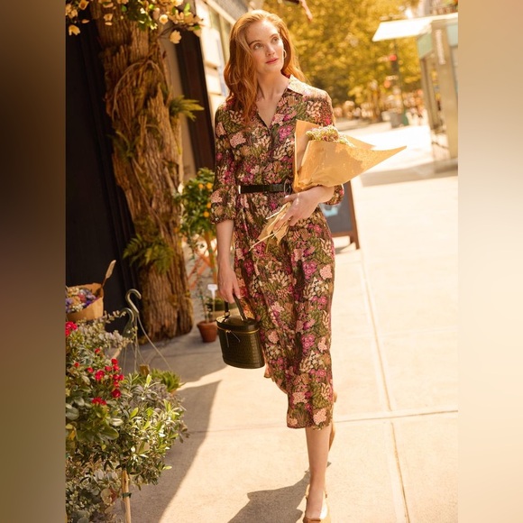 J. McLaughlin Dresses & Skirts - J.McLaughlin Mollie Maxi Dress in the Verdant Garden Size Large